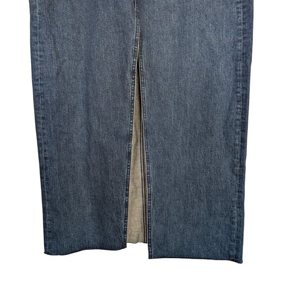 Rag and Bone Kaihara Japanese Denim Maxi Skirt Split Front 29 - Picture 4 of 9